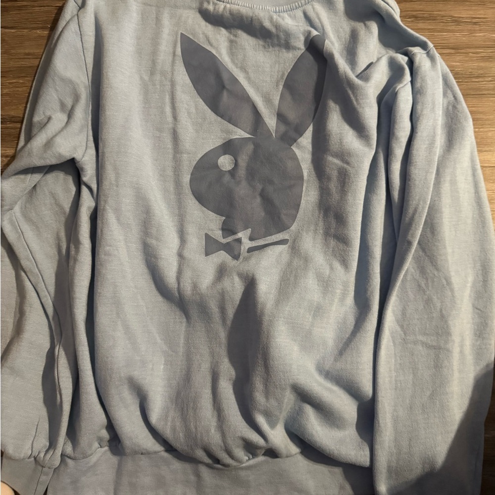 Gray Sweatshirt with Bunny Logo